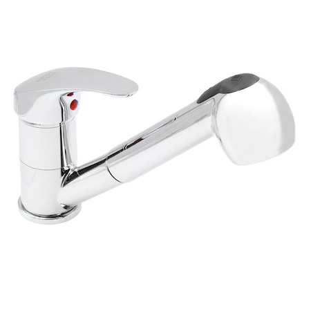 Prime-Line SWISS+TECH Kitchen Faucet with Pull-Out Sprayer - Solid Brass Kitchen Faucet, Chrome Plated Finish ST111002WE